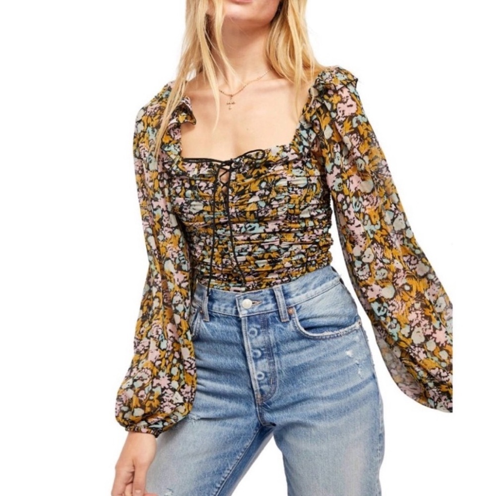 Free People Multicolor “Mabel” blouse
